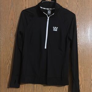 PINK Victoria's Secret Women's Black lightweight sweatshirt size M EUC